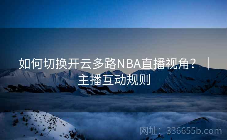 如何切换开云多路NBA直播视角？｜主播互动规则