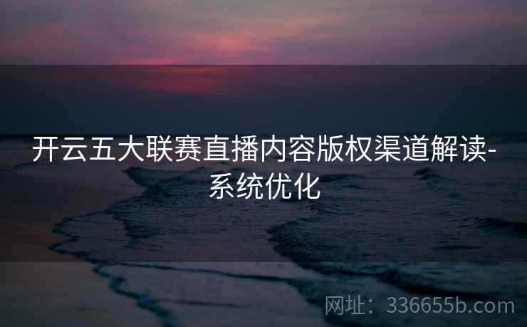 开云五大联赛直播内容版权渠道解读-系统优化