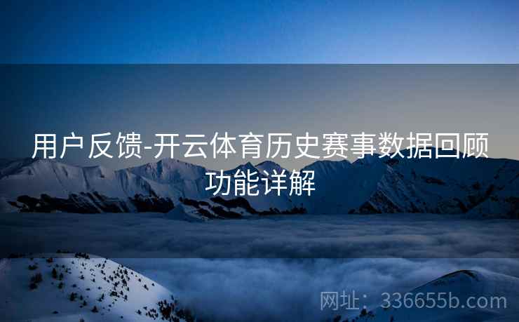 用户反馈-开云体育历史赛事数据回顾功能详解