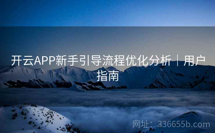 开云APP新手引导流程优化分析｜用户指南